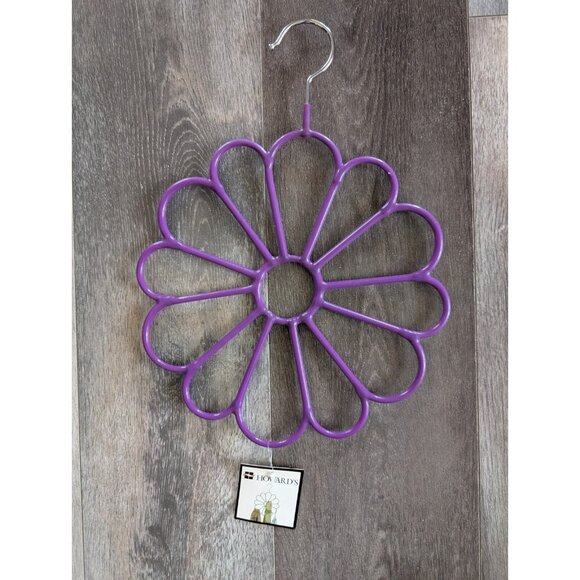 Howard's Purple Flower-Shaped Scarf & Accessory Organizer Multi-Use Hanger - Picture 1 of 5